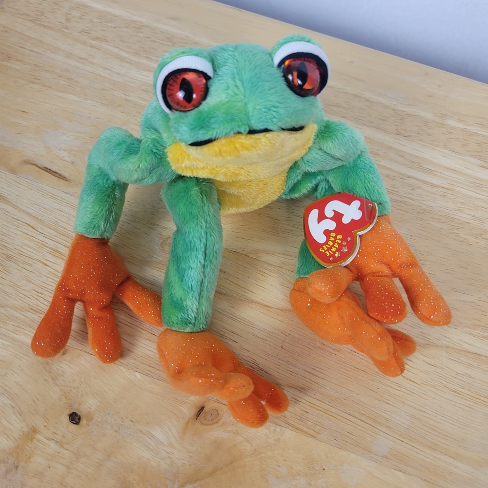 Ty Beanie Baby PANAMA the Tree Frog 9.5" Vintage 2002 Retired Plush MWMT
